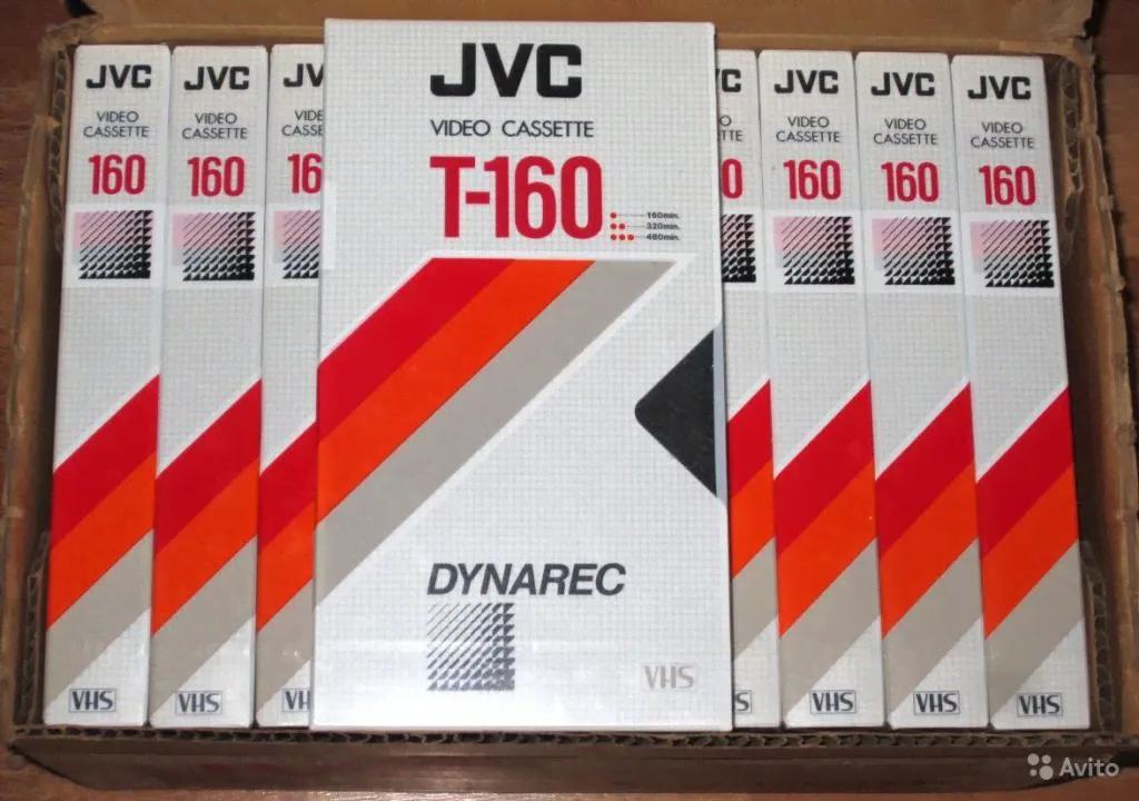 Запечатанные VHS кассеты JVC Dynarec T-160, винтаж в Москве