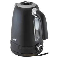 Электрический чайник JVC JK-KE1730, серебристый, черный