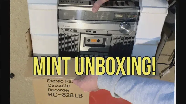 Unboxing MINT JVC RC-828LB. Pristine Boombox. Vintage Radio Cassette