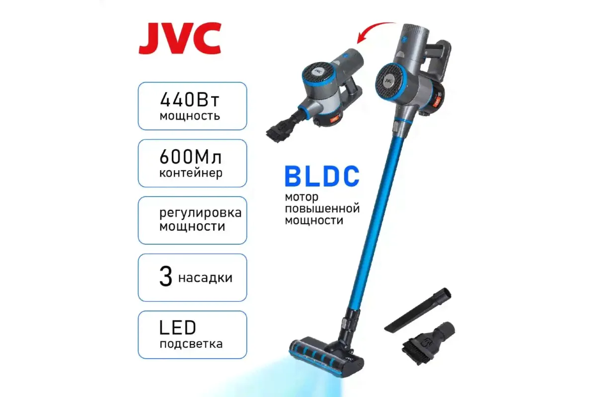 Пылесос JVC JH-VS130 вертикальный беспроводной-3