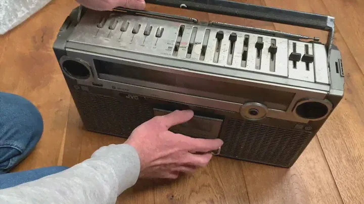 JVC Radio Cassette Boombox in for Repair. RC-828LB Unboxing. Vintage Ghetto Blaster