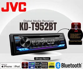Автомобильная Магнитола JVC KD-T952BT, 1 Din, Bluetooth,Микрофон в комплекте