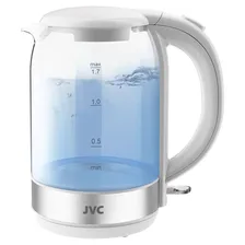 Чайник JVC JK-KE1800 белый 2200Вт, 1,7л, стекло, фильтр, контроллер STRIX