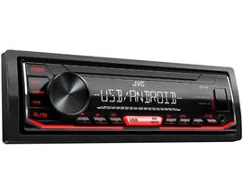 Автомагнитола JVC KD-X152 USB и AUX на передней панели (красная подсветка)